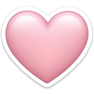 Light pink heart sticker