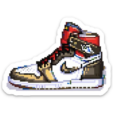 black and gold Jordan 1 sneaker sticker