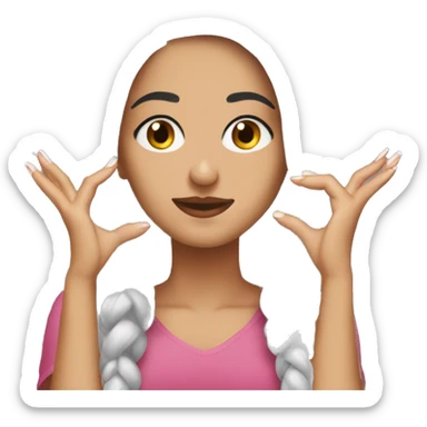 A turkish young woman who doesn’t like the way her nails were done  sticker