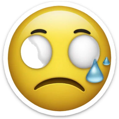 Crying yellow ball sticker