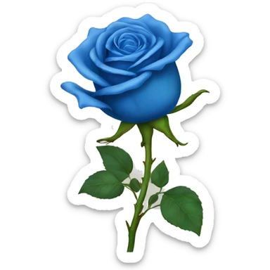 Blue rose sticker