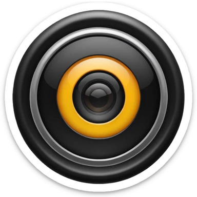 create a camera aperture emoji with black blades, 24px should be the emoji sticker