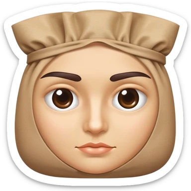 Face with bags under eyes and brows sticker