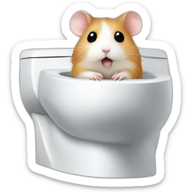 Hamster sur des toilettes sticker