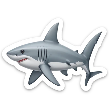 shark with nike shoes on each of his legs and one on his legs sticker