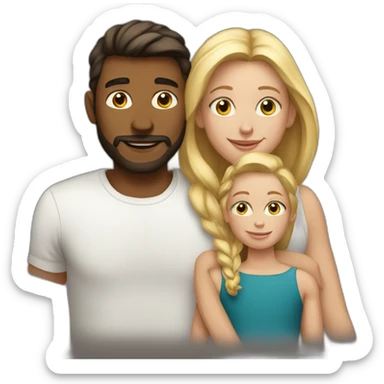 white-couple-and_son sticker