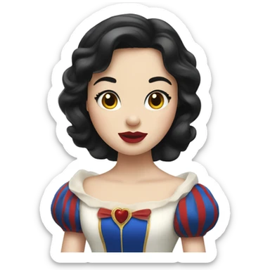 Snow white with dress sticker