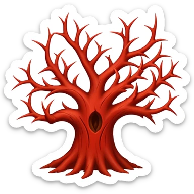 red thorn tree sticker