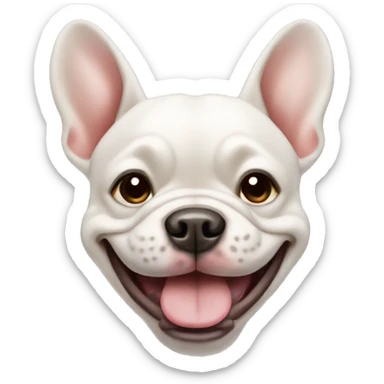 French bull dog smiling sticker