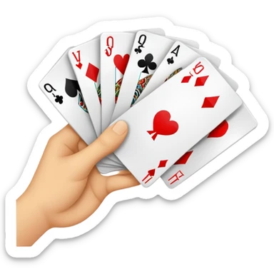 a hand of cards credit cards sticker
