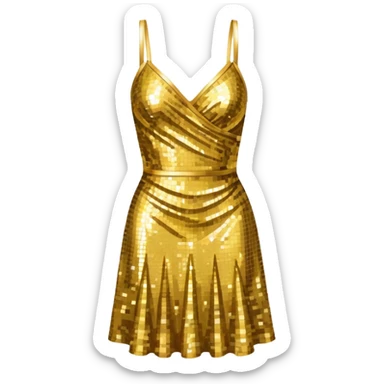 gold Versace disco dress simmer sticker