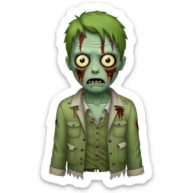 Um zombie cria  sticker