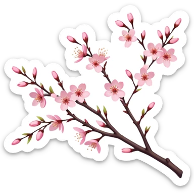 Sakura cherry blossom tree branch  sticker