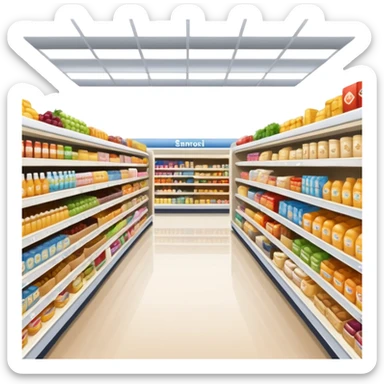 supermarket business sticker