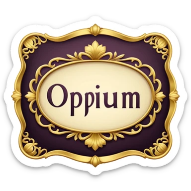 Opium label sticker