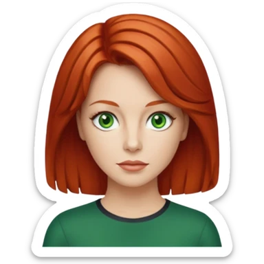 Lee Purcell with red medium hair sticker