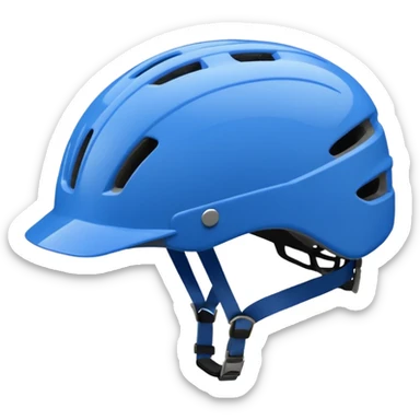 Blue Bicycle Helmet sticker
