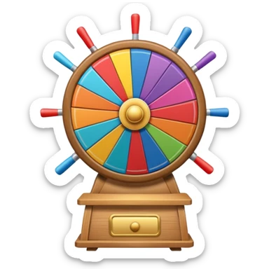 prize wheel front view sticker