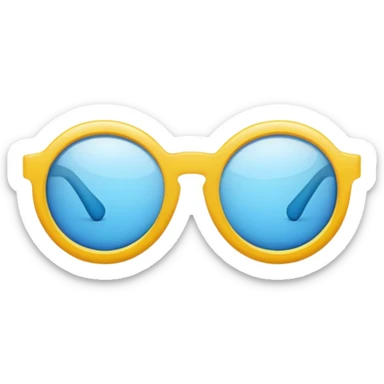 Œuf dur avec des lunettes de soleil sticker