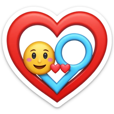 Quiero un emoji de amor y paz con la paloma blanca encerrada en un círculo y un corazón  sticker
