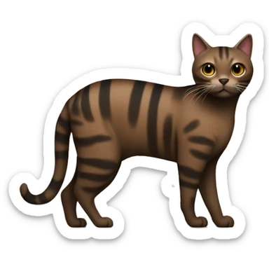 Gato de pelaje marron con rayas de color negro sticker