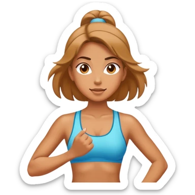 Exercising girl sticker