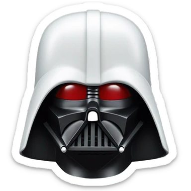 Darth Vader, white skin with a beard and a white "Z" and a red square around it on its helmet sticker