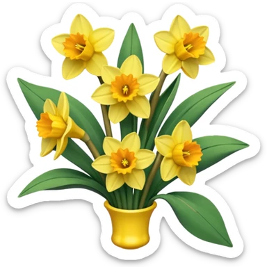 a bunch of daffodils sticker