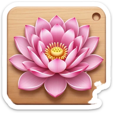 lotus flower placed on a nail board sticker