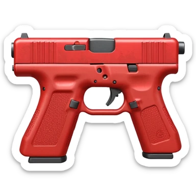a red glock 20 with a drum mag inside of it with a red flag like people wear in real life with a incognito switch in the back plate sticker
