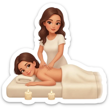 body massage in a luxury spa by a beautician sticker