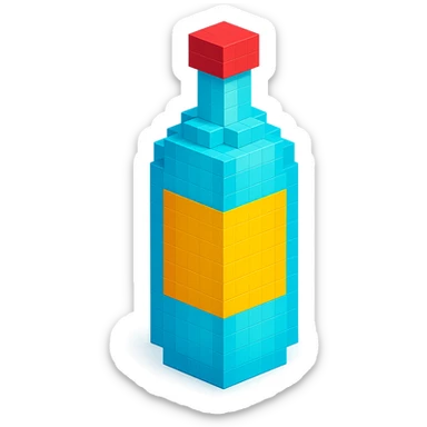 Borjomi bottle with a gold label sticker