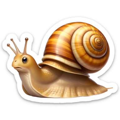 A snail crossing the street  sticker