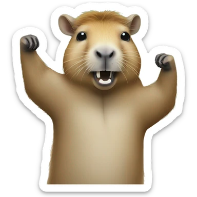 capybara doing a dab sticker