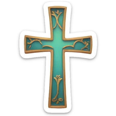Christian cross sticker
