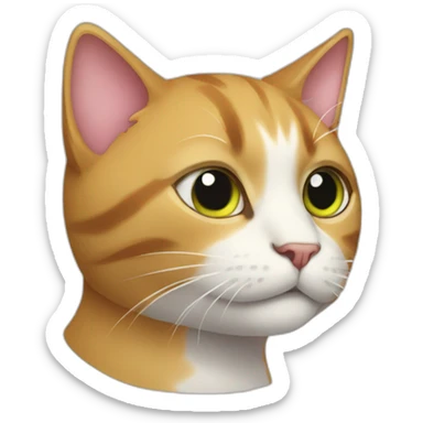 A cat whit moustage sticker