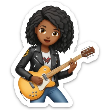 black girl rockstar sticker