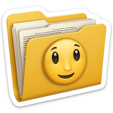 carpeta amarilla sticker