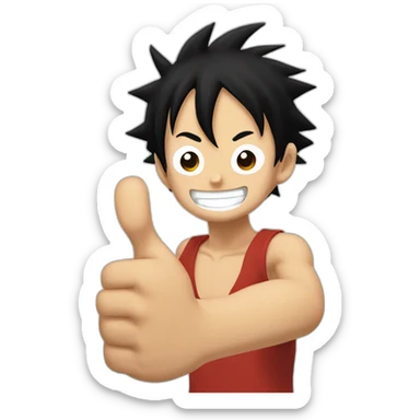 Luffy thumbs up sticker