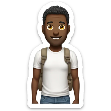white it guy in jean shorts sticker