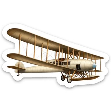 1904 Wright flyer airliner gliding for the first time observation deck for passengers  sticker