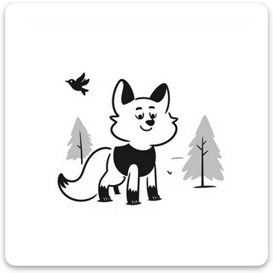 Fox sticker