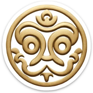 Balinese Hinduism symbol for good fortune sticker