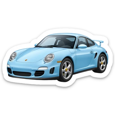 Babyblue porsche sticker