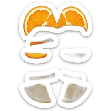 fresh orange sticker