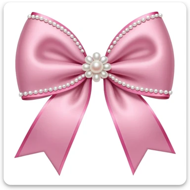 sakura bow with pearl details sticker