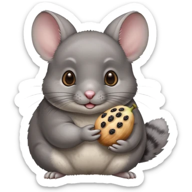 Chinchilla with raisin sticker