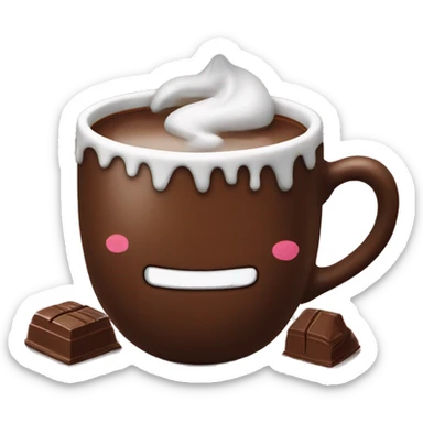 chocolat dans une tasse de noël  sticker