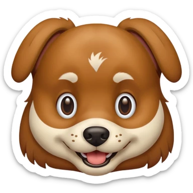 dog with a human face  sticker