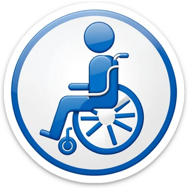 disabled access sign with interdiction mark sticker